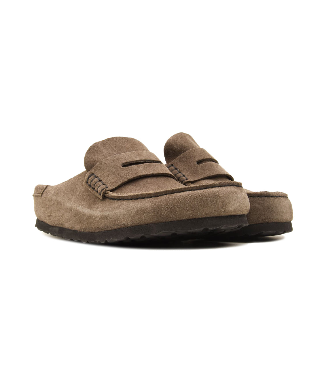 Sabot Naples Wrapped Suede Leather BIRKENSTOCK Unisex - Grigio
