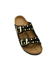 Sandalo Arizona Rivet Suede Leather BIRKENSTOCK Donna - Nero