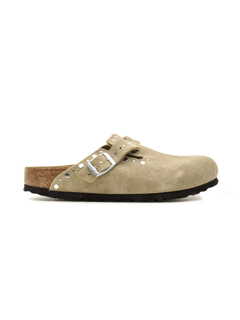 Sabot Boston Rivet Suede Leather BIRKENSTOCK Donna - Taupe