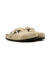 Sabot Boston Rivet Suede Leather BIRKENSTOCK Donna - Taupe