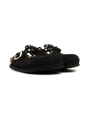 Sabot Boston Rivet Suede Leather BIRKENSTOCK Donna - Nero