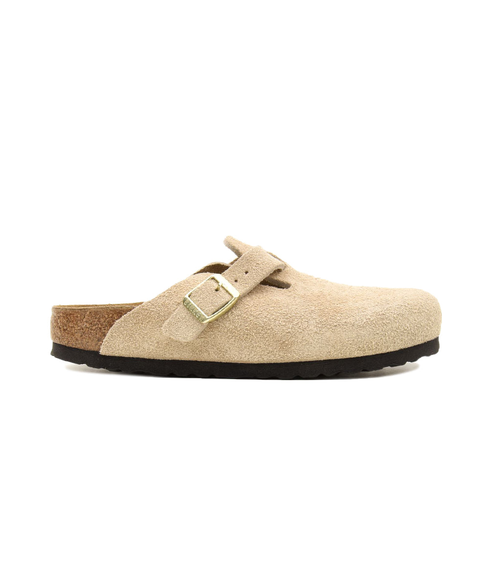 Sabot Boston Suede Leather BIRKENSTOCK Unisex - Beige