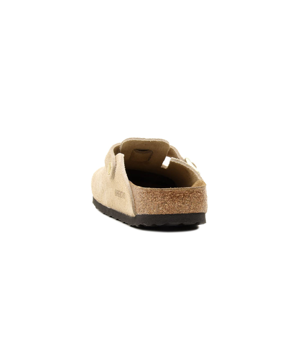 Sabot Boston Suede Leather BIRKENSTOCK Unisex - Beige