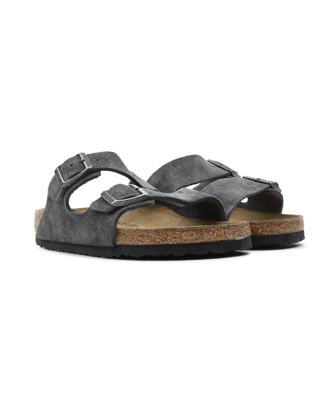 Sandalo Arizona Suede Leather BIRKENSTOCK Unisex - Grigio