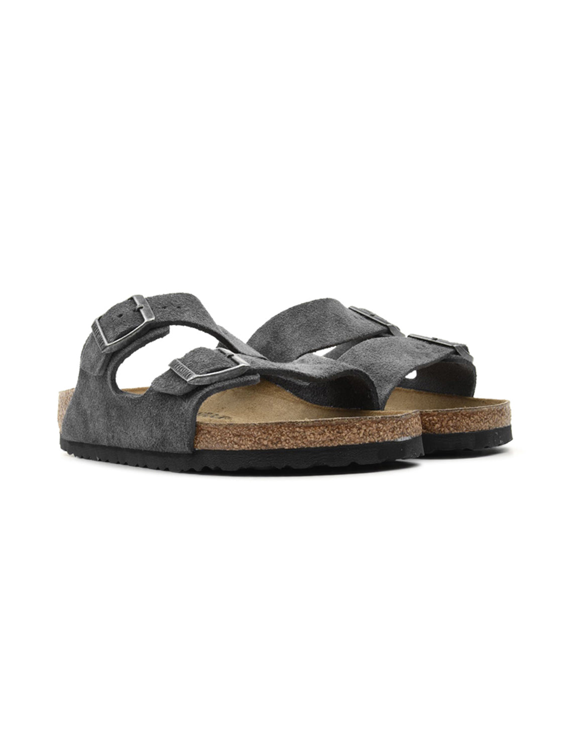 Sandalo Arizona Suede Leather BIRKENSTOCK Unisex - Grigio