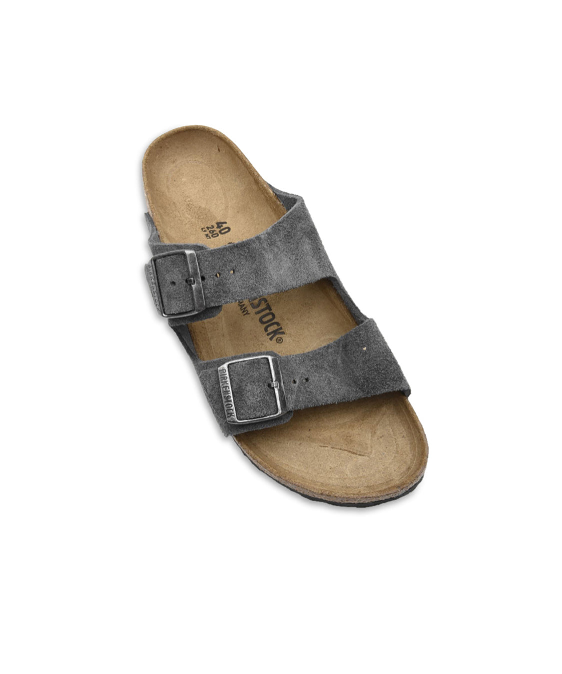 Sandalo Arizona Suede Leather BIRKENSTOCK Unisex - Grigio