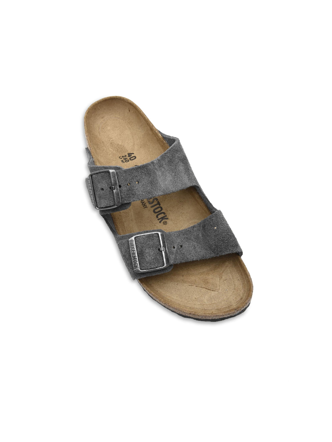 Sandalo Arizona Suede Leather BIRKENSTOCK Unisex - Grigio