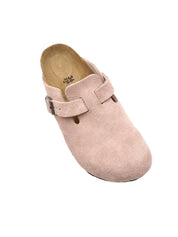 Sabot Boston Suede Leather BIRKENSTOCK Unisex - Rosa