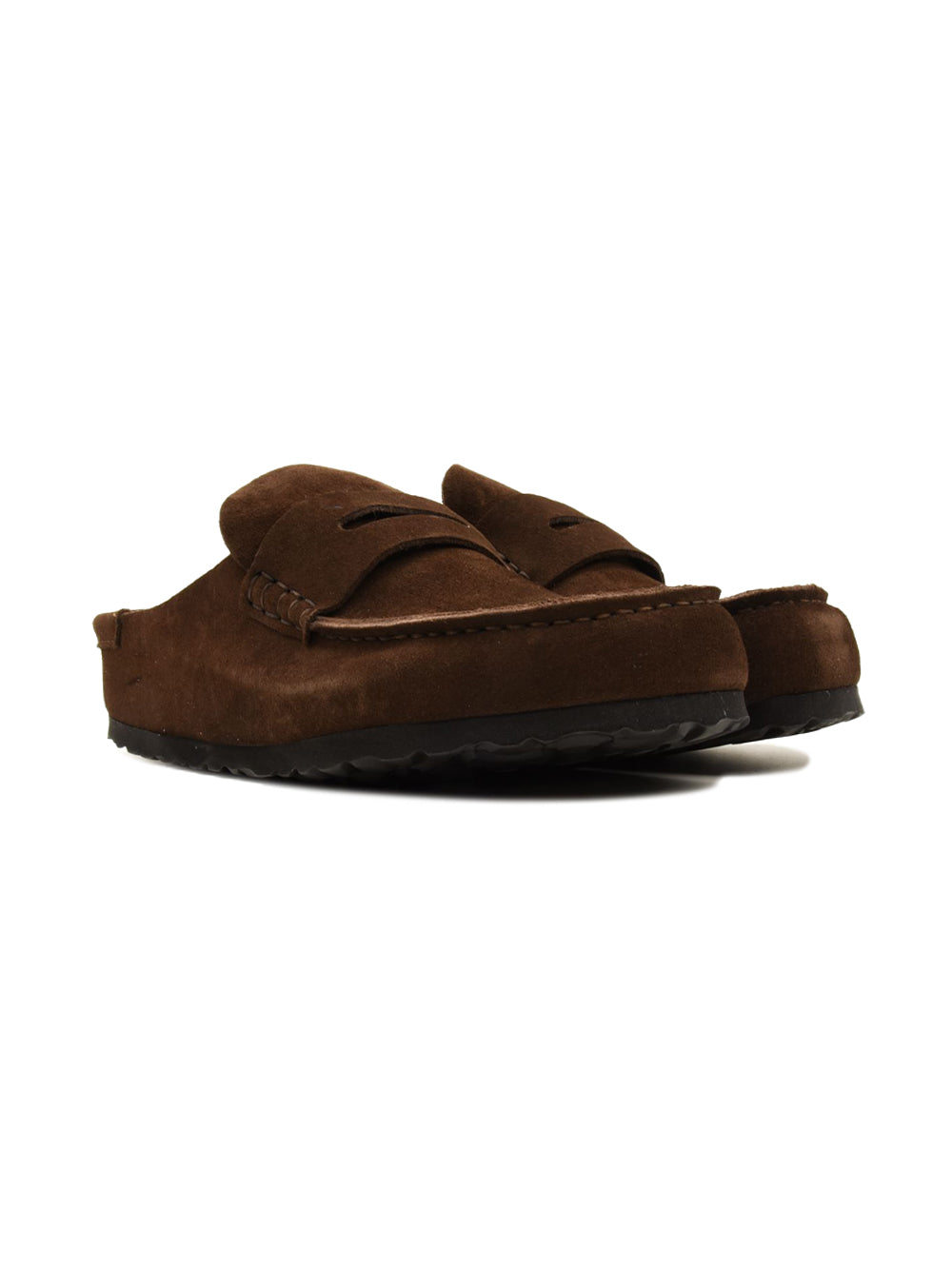 Sabot Naples Wrapped Suede Leather BIRKENSTOCK Unisex - Marrone