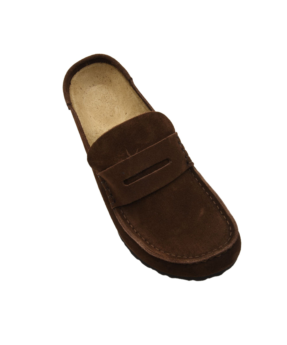 Sabot Naples Wrapped Suede Leather BIRKENSTOCK Unisex - Marrone