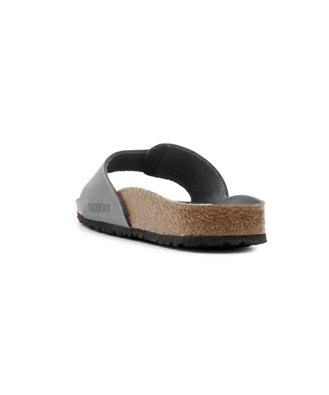 Ciabatta Madrid Big Buckle Oiled Leather BIRKENSTOCK Donna - Basalt Gray