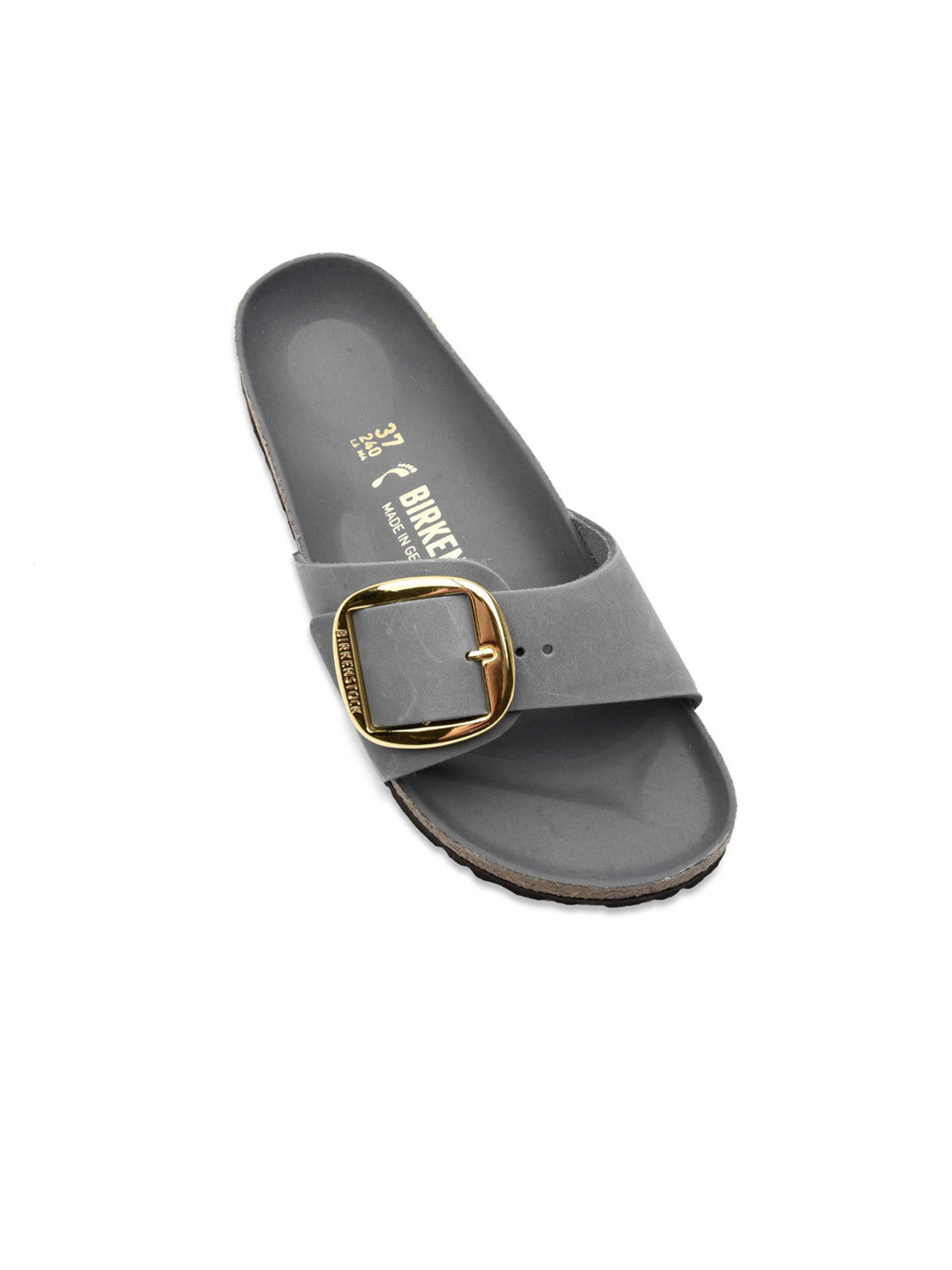 Ciabatta Madrid Big Buckle Oiled Leather BIRKENSTOCK Donna - Basalt Gray
