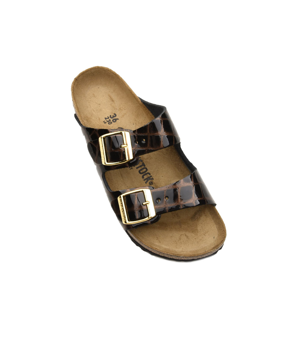 Sandalo Arizona Emboss Natural Leather BIRKENSTOCK Donna -