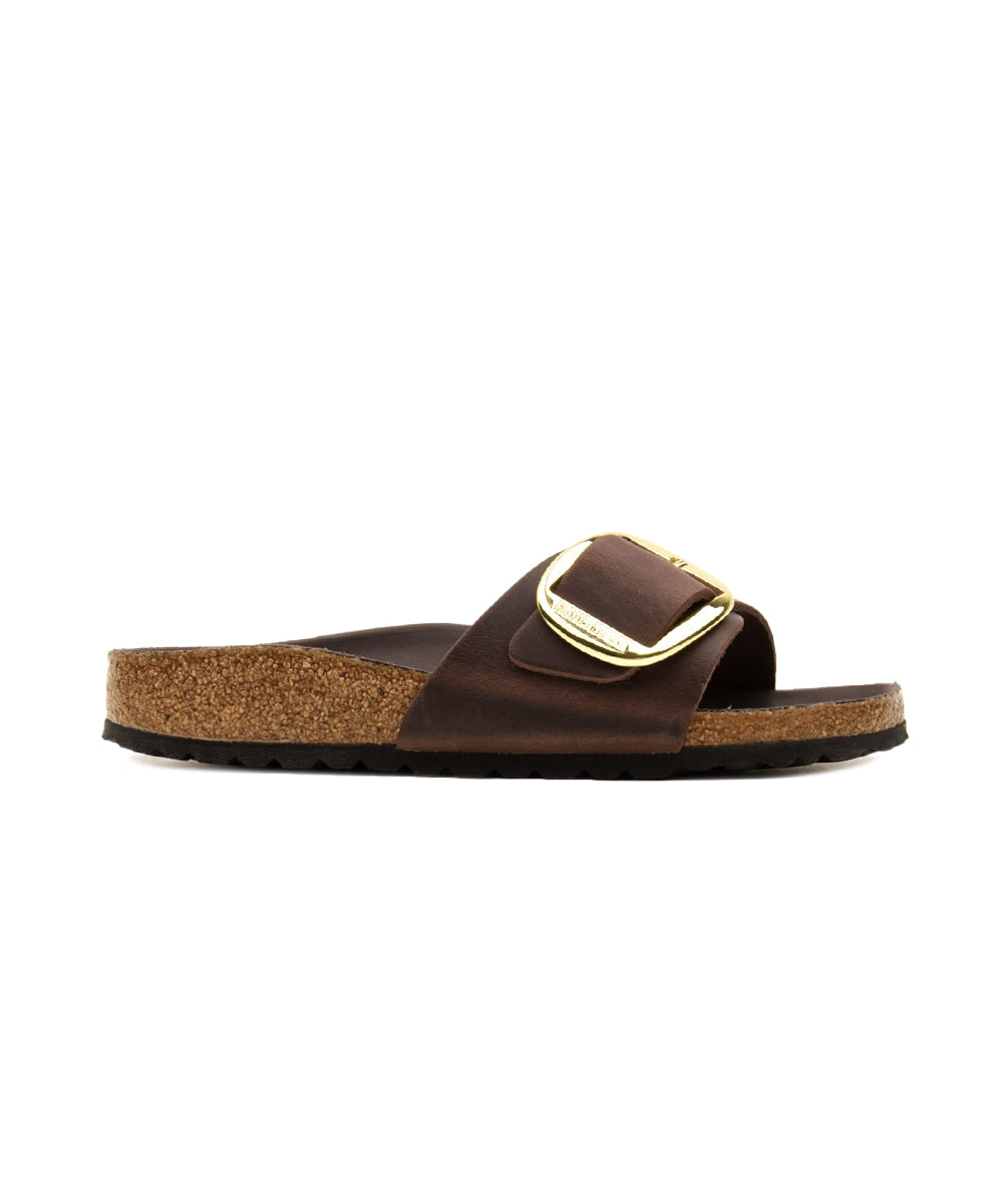 Ciabatta Madrid Big Buckle HEX Oiled Leather BIRKENSTOCK Donna - Marrone