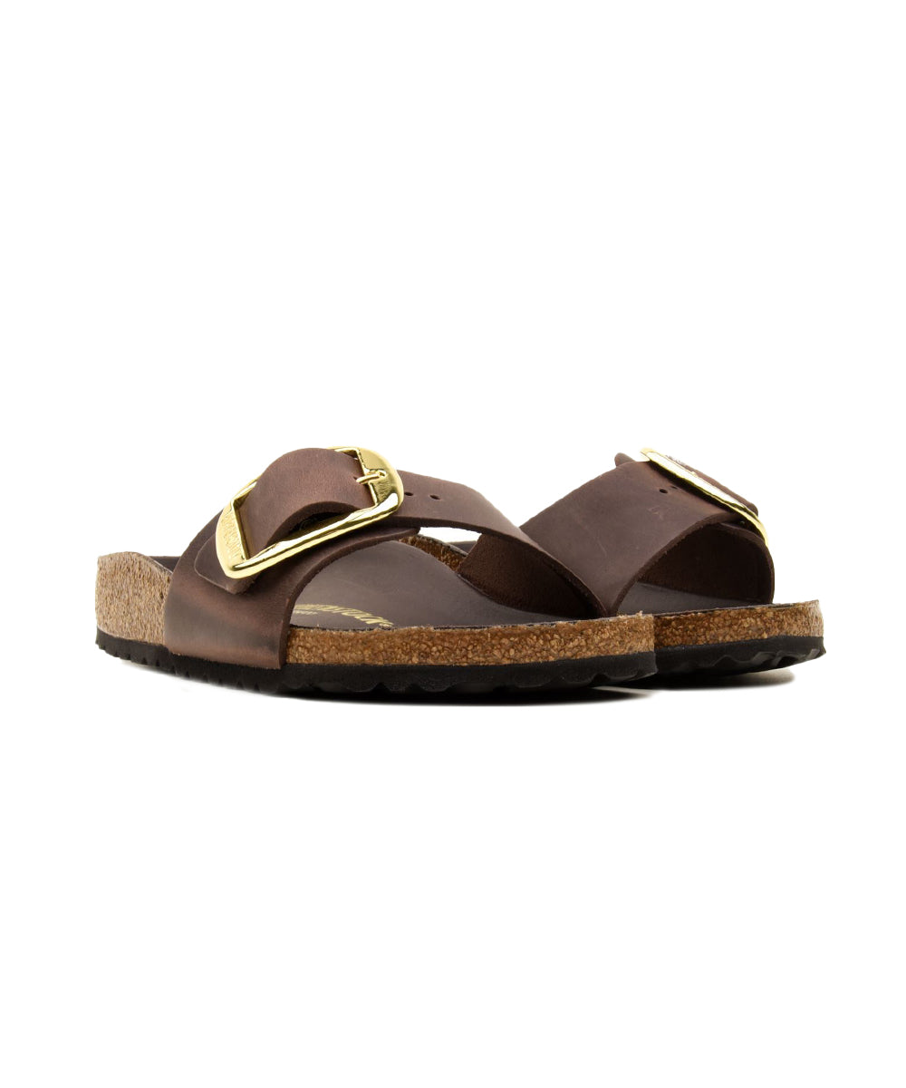 Ciabatta Madrid Big Buckle HEX Oiled Leather BIRKENSTOCK Donna - Marrone