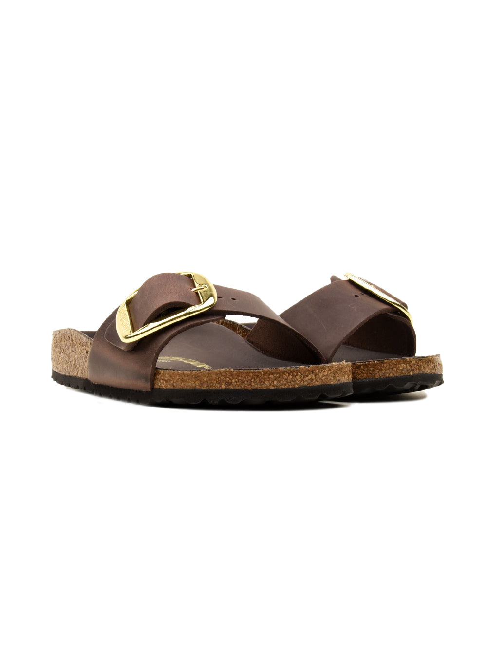 Ciabatta Madrid Big Buckle HEX Oiled Leather BIRKENSTOCK Donna - Marrone