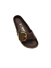 Ciabatta Madrid Big Buckle HEX Oiled Leather BIRKENSTOCK Donna - Marrone