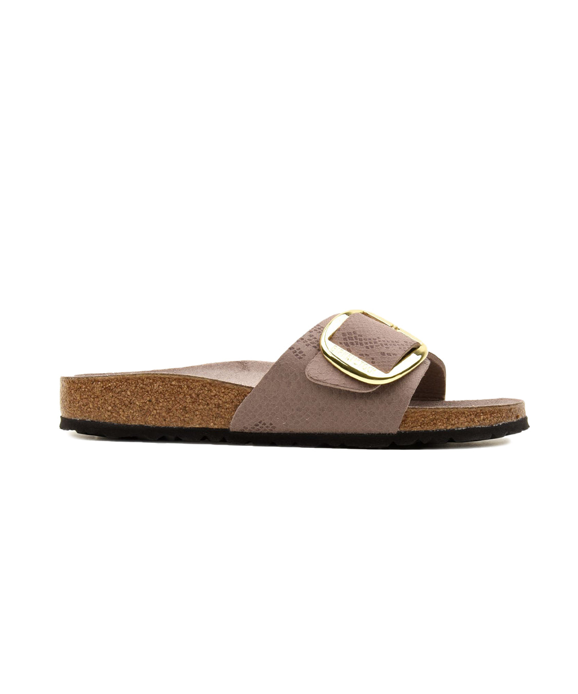 Ciabatta Madrid Big Buckle Python Synthetics BIRKENSTOCK Donna - Gray Taupe