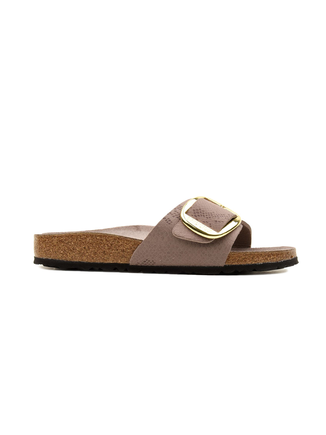Ciabatta Madrid Big Buckle Python Synthetics BIRKENSTOCK Donna - Gray Taupe