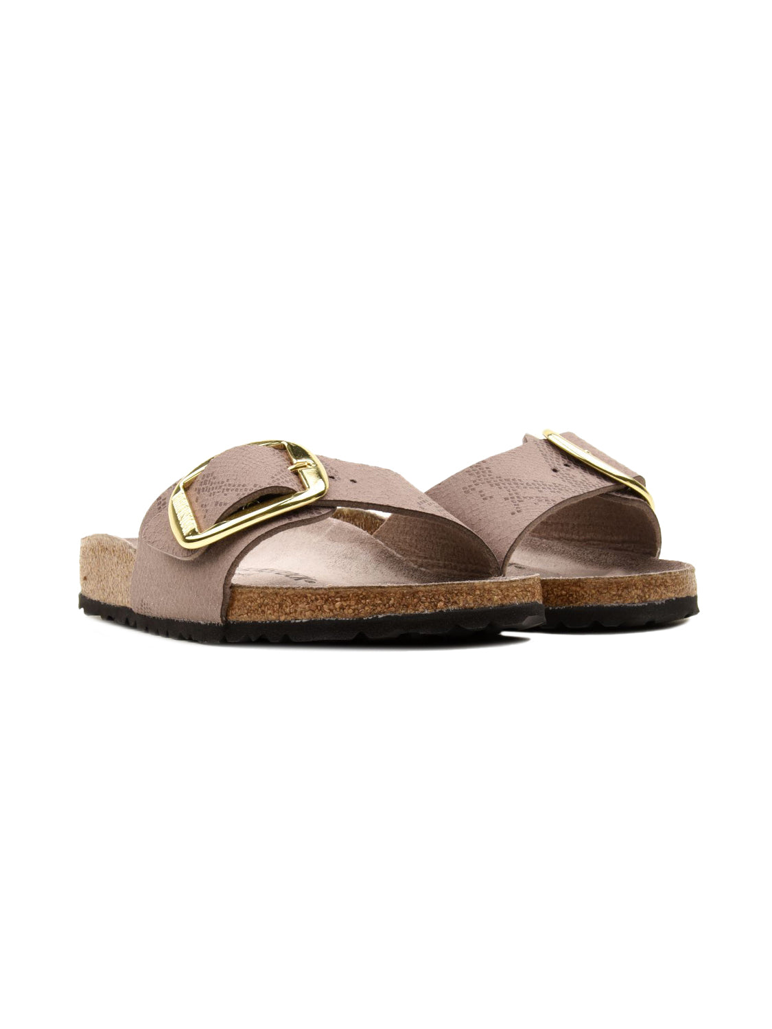 Ciabatta Madrid Big Buckle Python Synthetics BIRKENSTOCK Donna - Gray Taupe