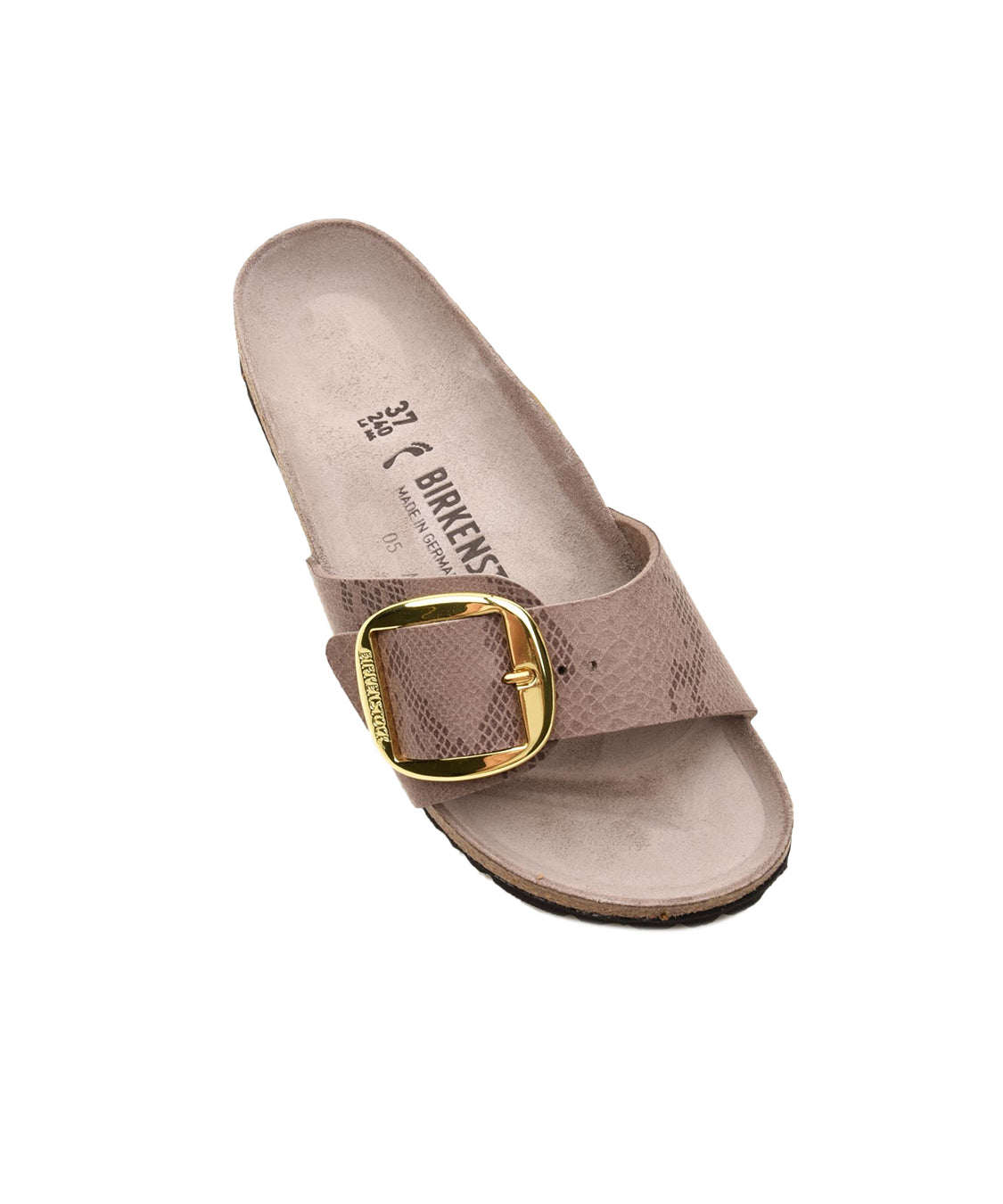 Ciabatta Madrid Big Buckle Python Synthetics BIRKENSTOCK Donna - Gray Taupe