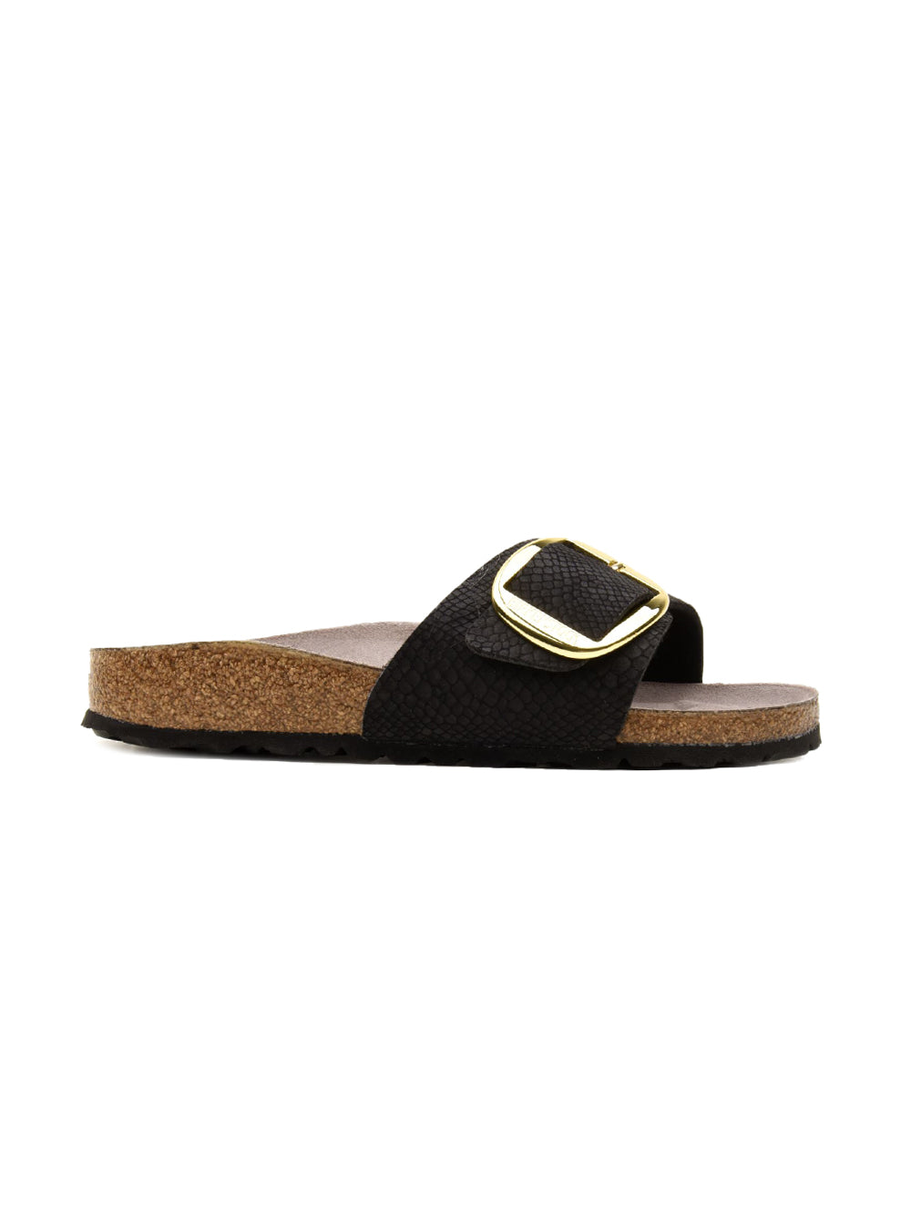 Ciabatta Madrid Big Buckle Python Synthetics BIRKENSTOCK Donna - Nero