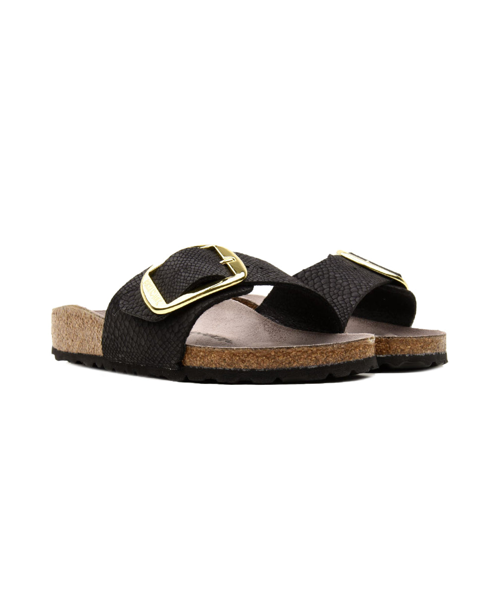 Ciabatta Madrid Big Buckle Python Synthetics BIRKENSTOCK Donna - Nero
