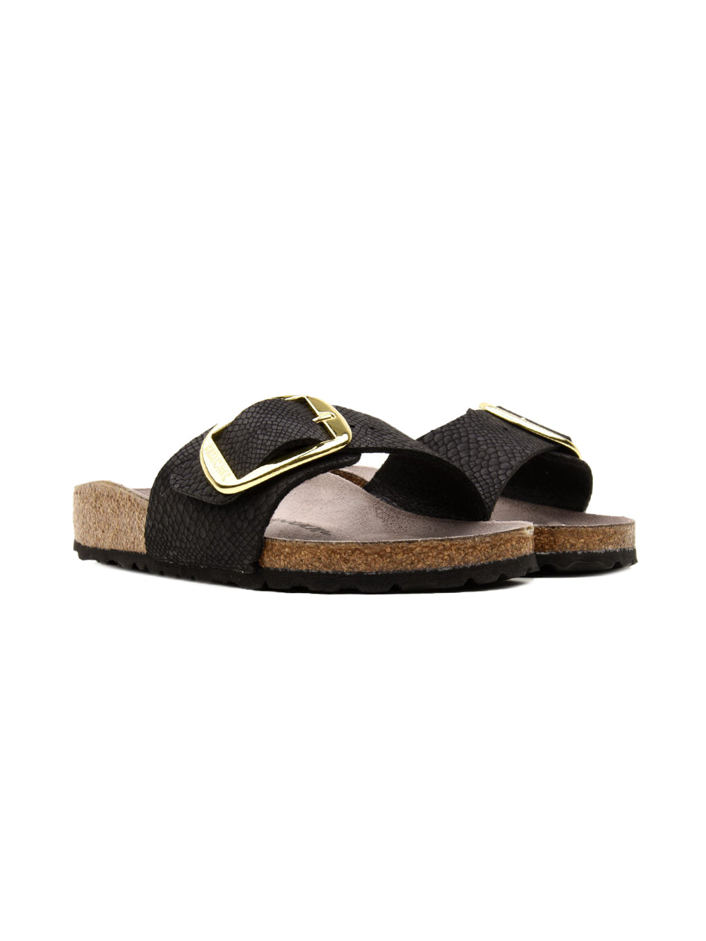 Ciabatta Madrid Big Buckle Python Synthetics BIRKENSTOCK Donna - Nero