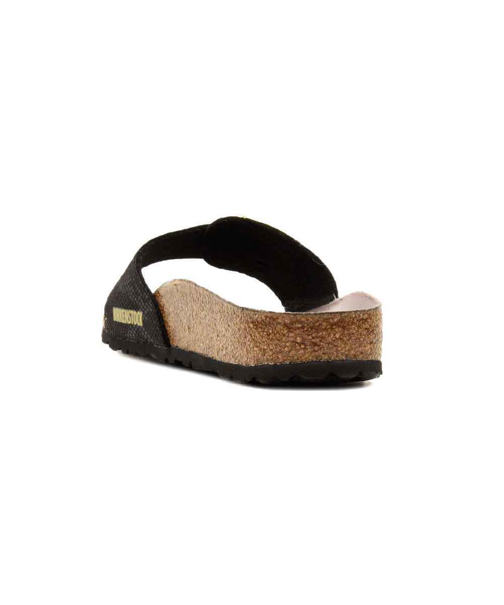 Ciabatta Madrid Big Buckle Python Synthetics BIRKENSTOCK Donna - Nero