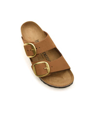 Sandalo Arizona Big Buckle Nubuck Leather BIRKENSTOCK Donna - Marrone