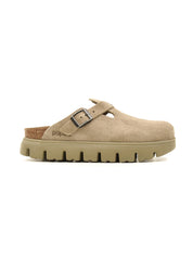 Sabot Boston Chunky Suede Leather BIRKENSTOCK Donna - Grigio