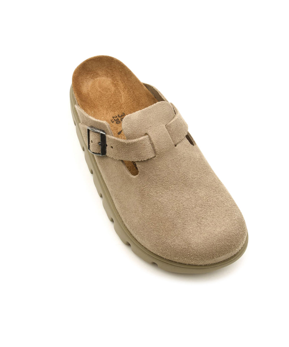 Sabot Boston Chunky Suede Leather BIRKENSTOCK Donna - Grigio