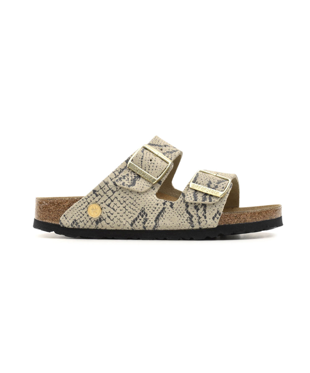 Sandalo Arizona Snake Suede Leather BIRKENSTOCK Donna - Oyster