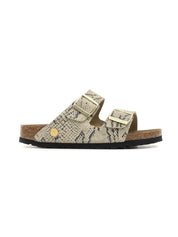 Sandalo Arizona Snake Suede Leather BIRKENSTOCK Donna - Oyster
