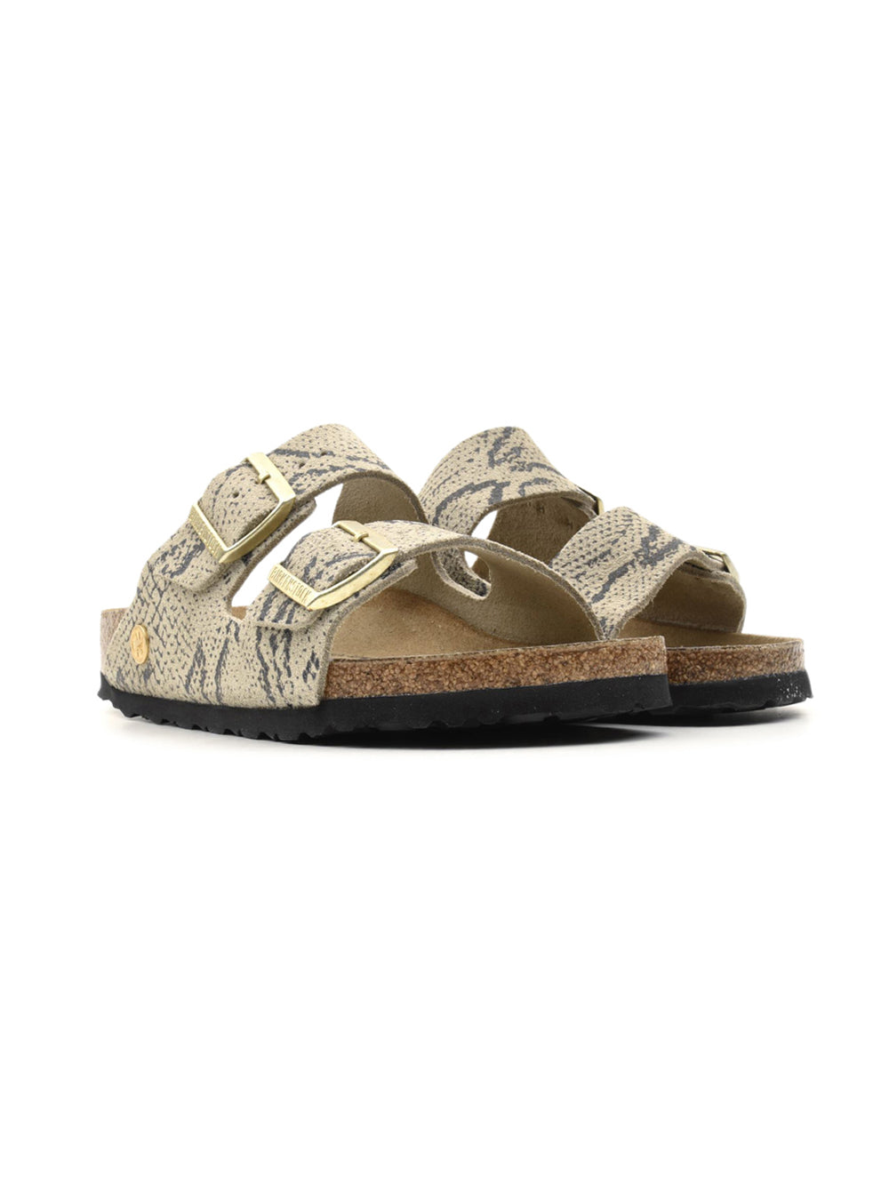 Sandalo Arizona Snake Suede Leather BIRKENSTOCK Donna - Oyster
