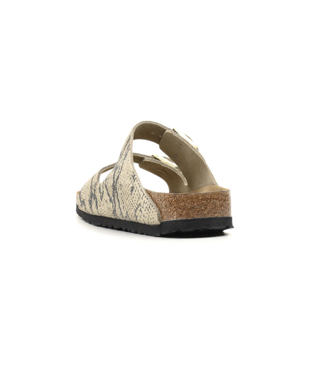 Sandalo Arizona Snake Suede Leather BIRKENSTOCK Donna - Oyster