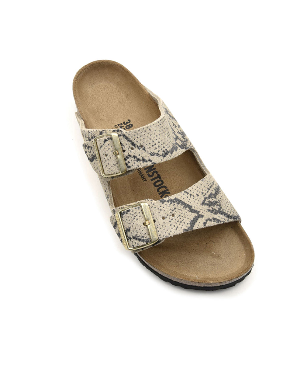 Sandalo Arizona Snake Suede Leather BIRKENSTOCK Donna - Oyster