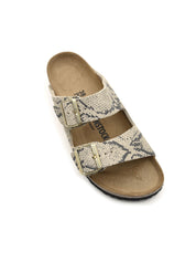 Sandalo Arizona Snake Suede Leather BIRKENSTOCK Donna - Oyster