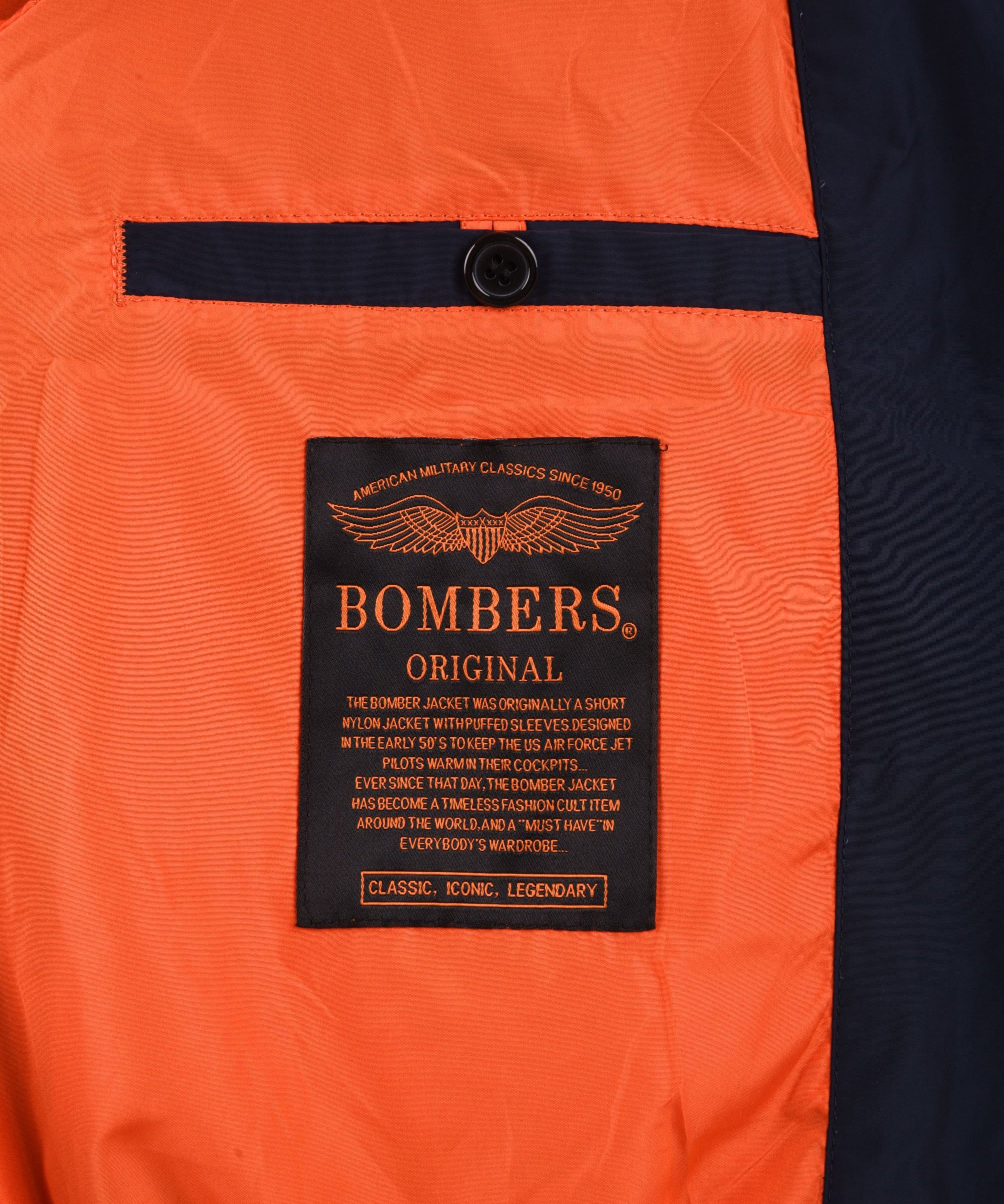 Giubbotto MA1 BOMBERS ORIGINAL Uomo - Blue