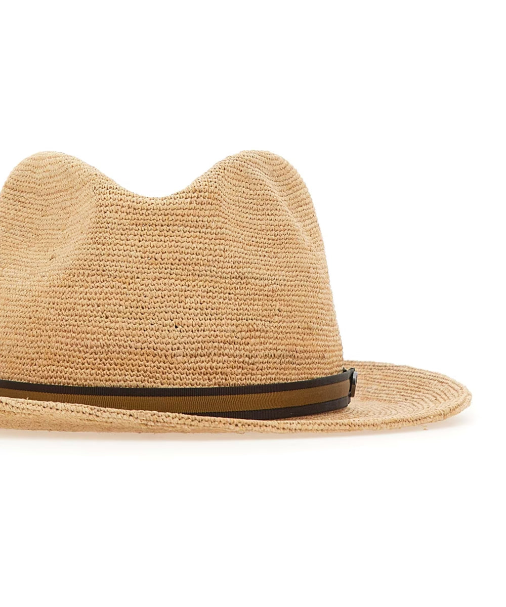 Cappello Argentina rafia crochet tesa media BORSALINO Uomo - Beige