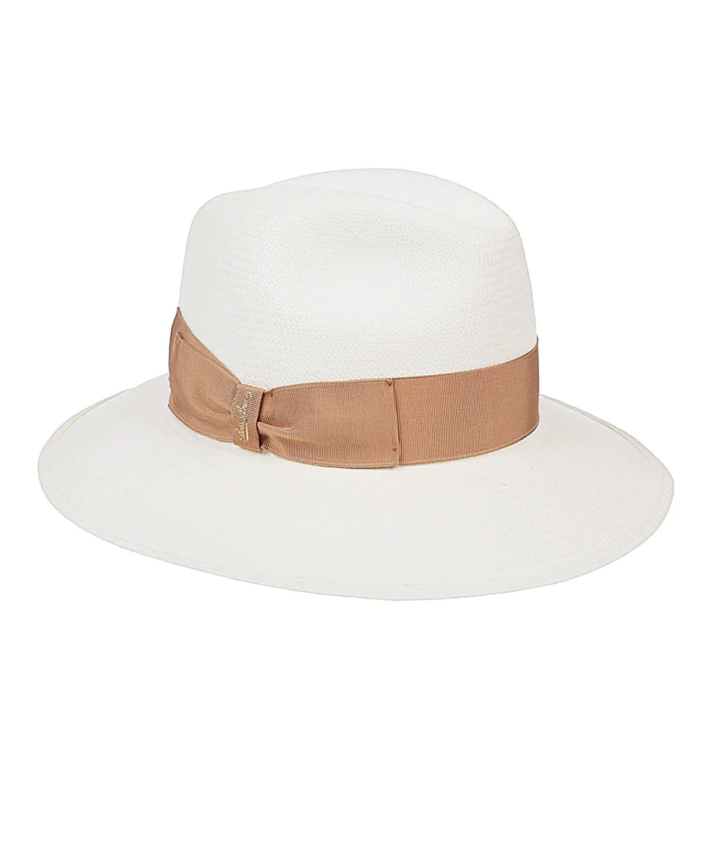 Cappello Giulietta panama fine tesa larga BORSALINO Donna - Bianco