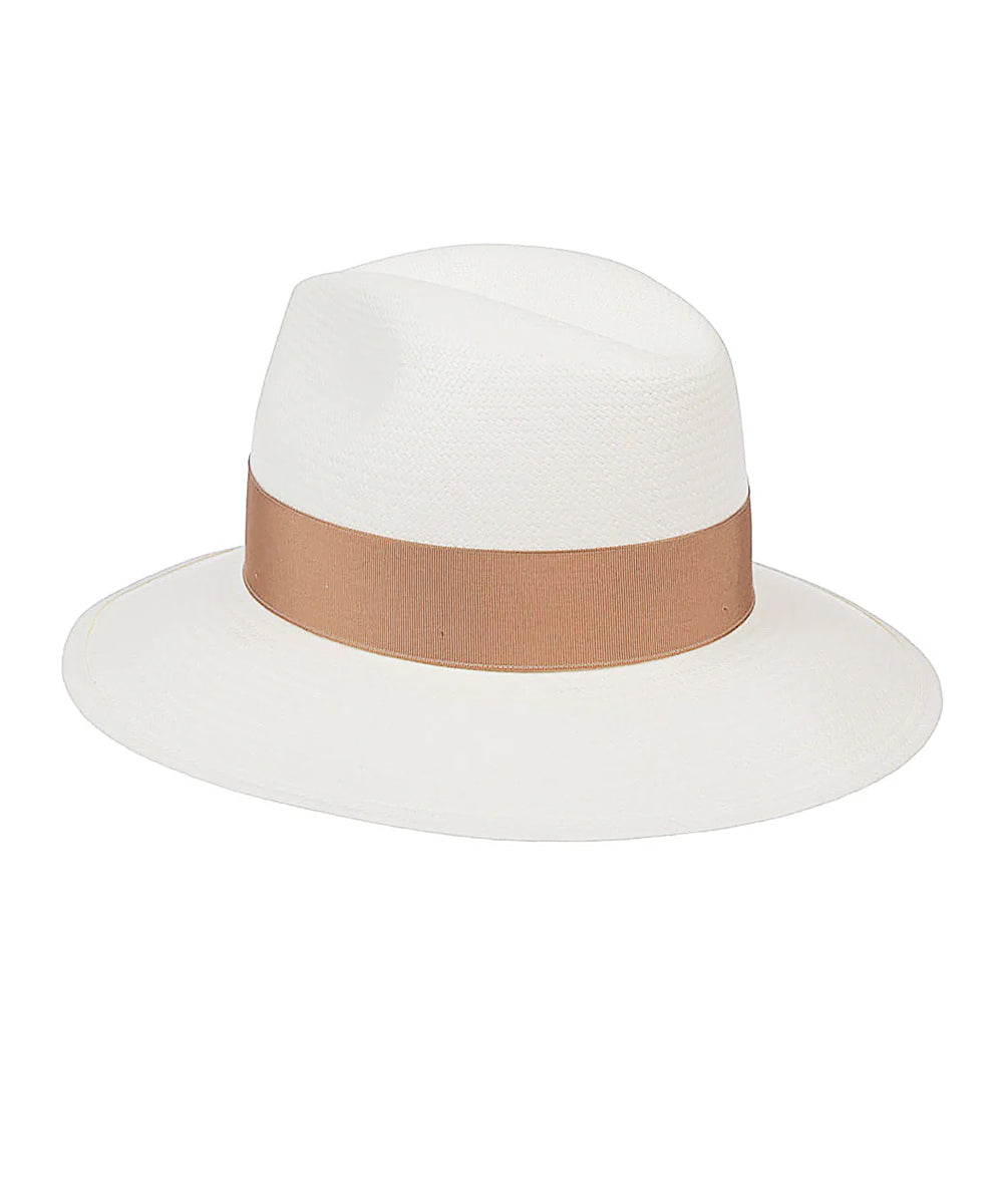 Cappello Giulietta panama fine tesa larga BORSALINO Donna - Bianco