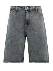 Shorts compact shield embroidery denim DAILY PAPER Uomo - Blue