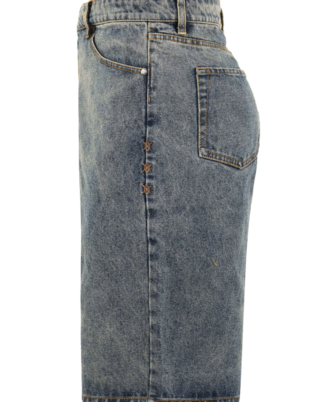 Shorts compact shield embroidery denim DAILY PAPER Uomo - Blue