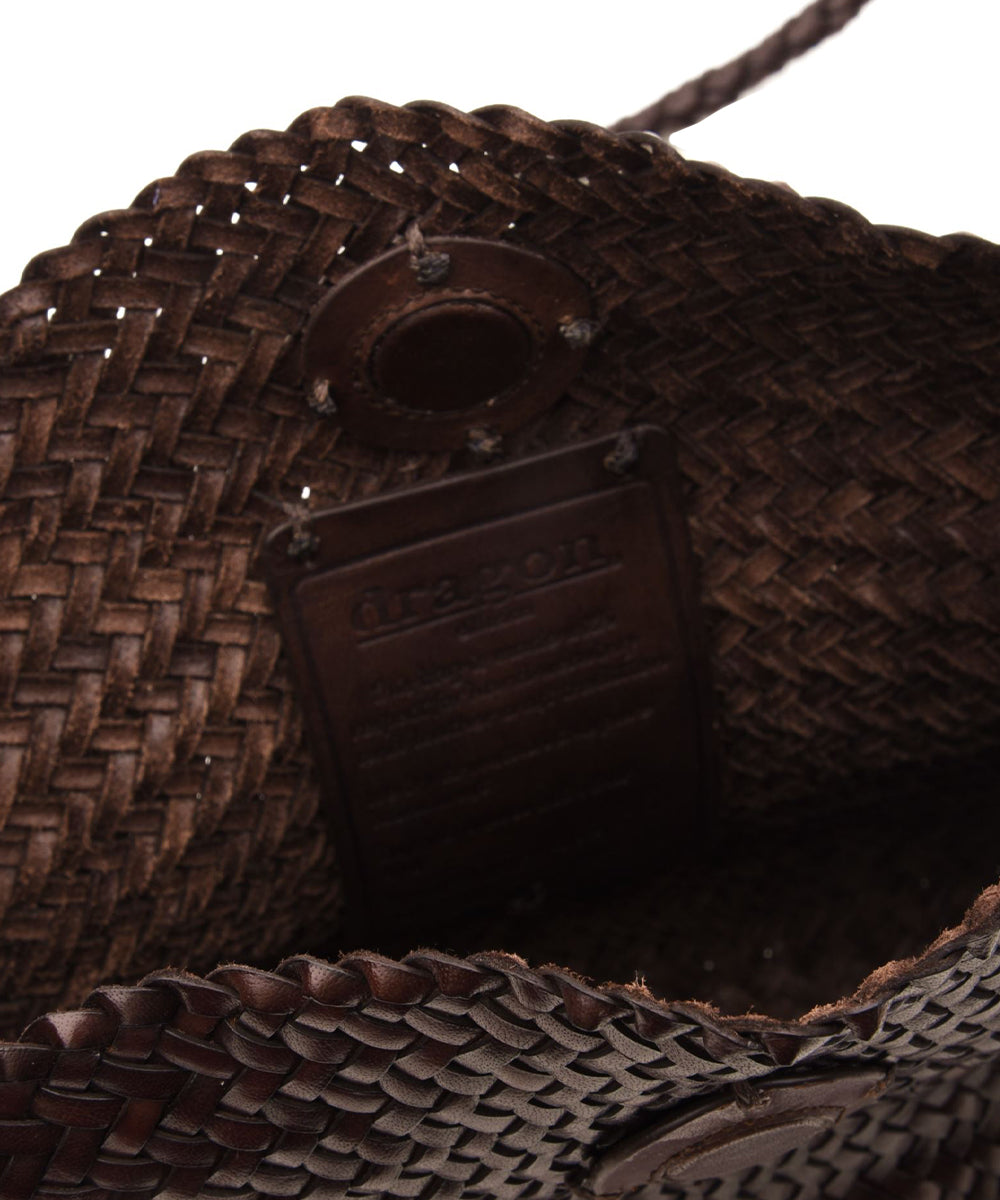 Borsa Corsina Diagonal Weave Flap DRAGON DIFFUSION Donna - Marrone
