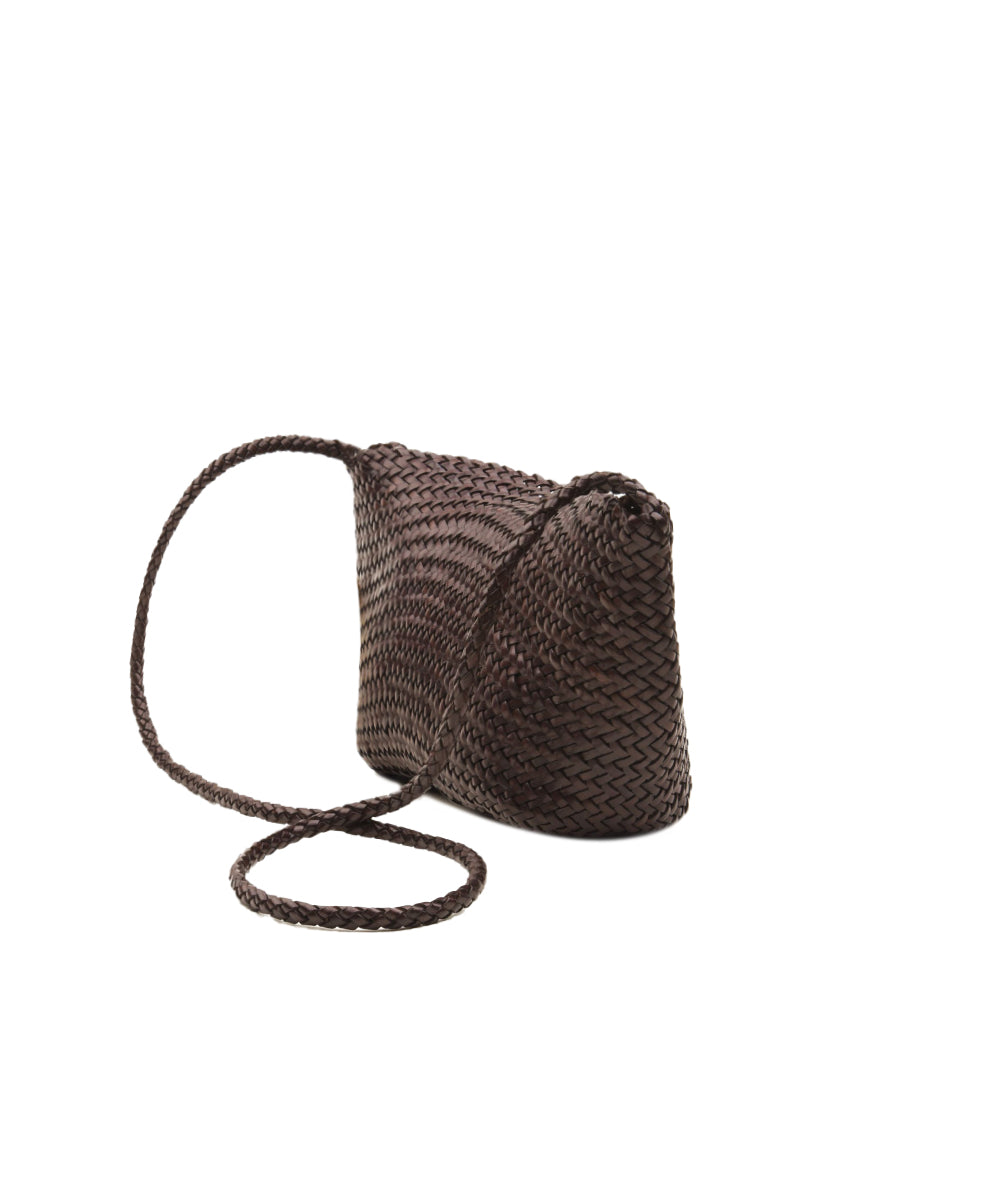 Borsa Corsina Diagonal Weave Flap DRAGON DIFFUSION Donna - Marrone
