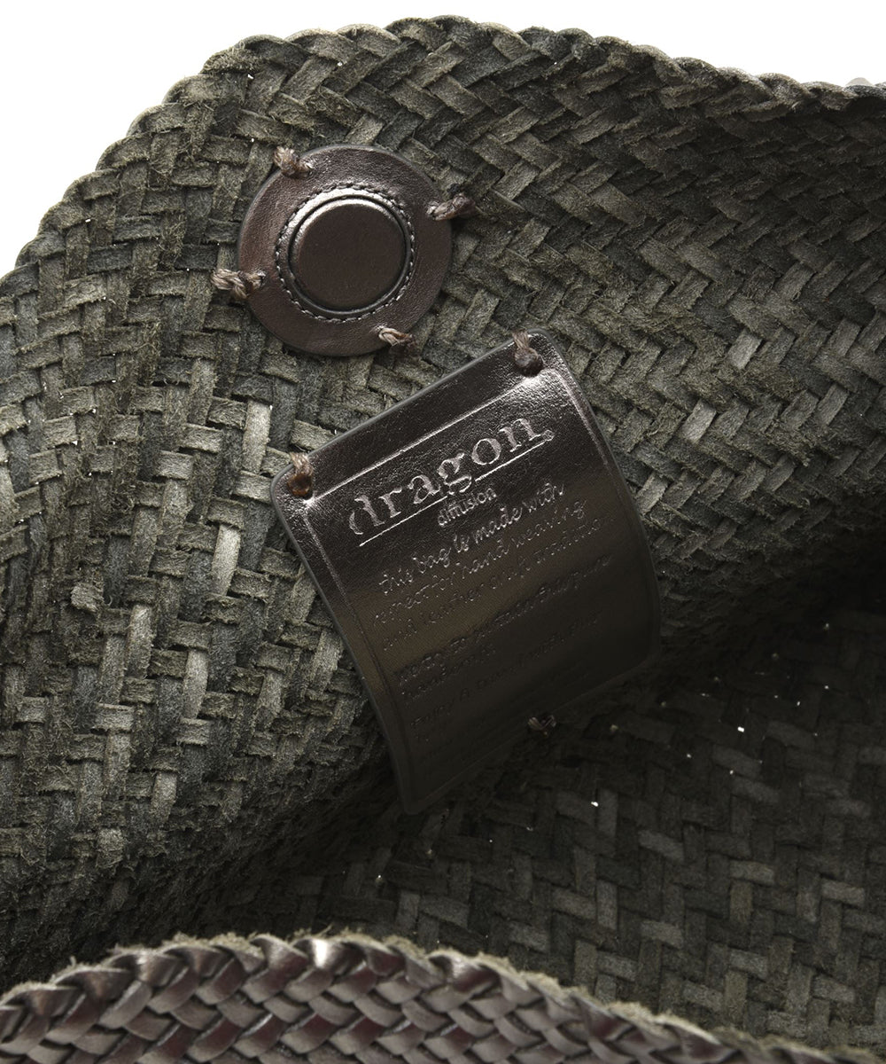 Borsa Corsina Diagonal Weave Flap DRAGON DIFFUSION Donna - Argento