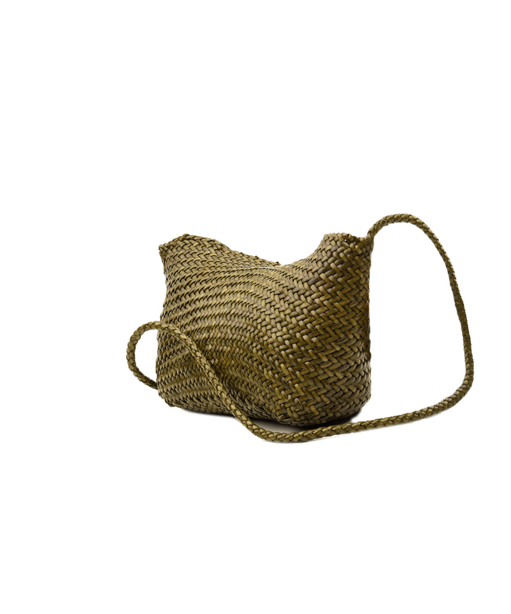 Borsa Corsina Diagonal Weave Flap DRAGON DIFFUSION Donna - Verde