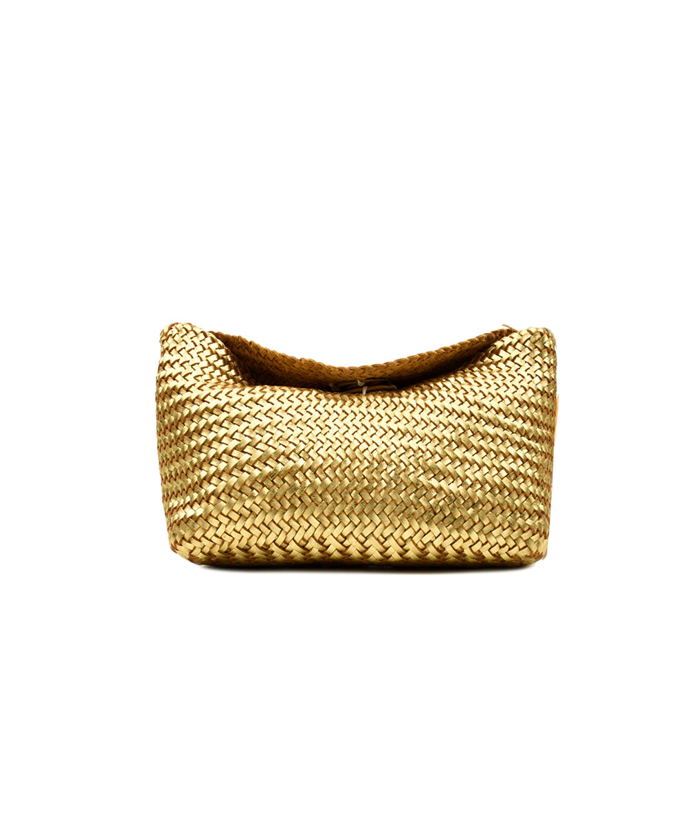 Borsa Corsina Diagonal Weave Flap DRAGON DIFFUSION Donna - Oro