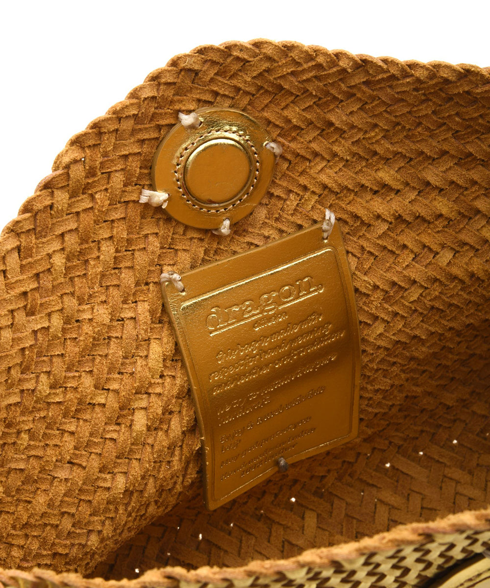 Borsa Corsina Diagonal Weave Flap DRAGON DIFFUSION Donna - Oro